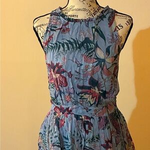 Anthropologie Blue Floral Dress
